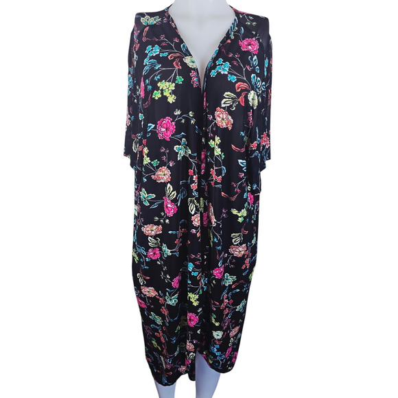 torrid Sweaters - Torrid Open Long Line Floral Lightweight Women's Cardigan 1/2 1X/2X